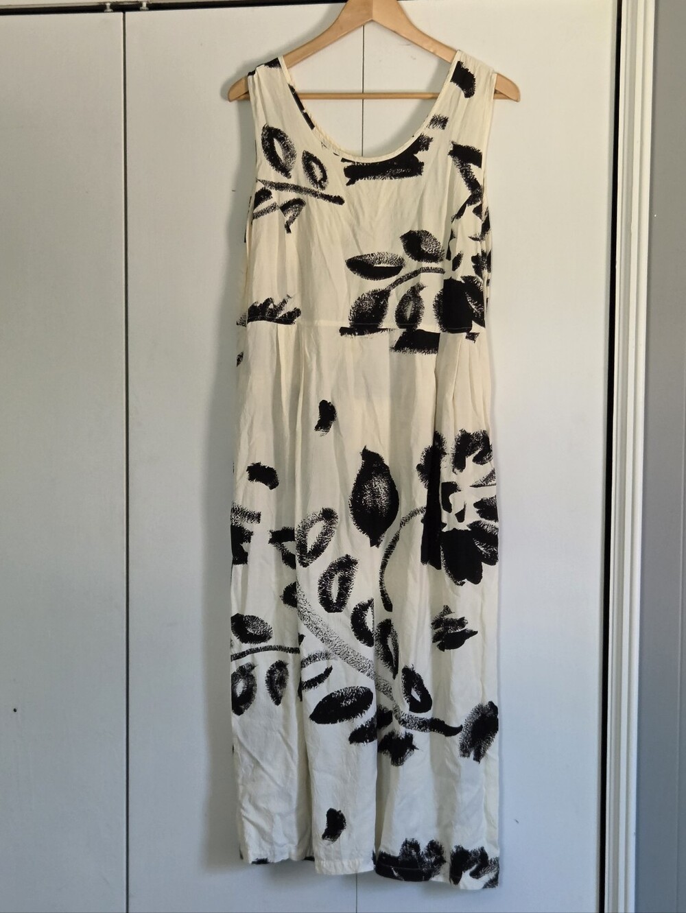 Jams World Cream Maxi Dress with Black Floral Print